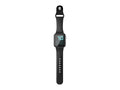 Pulseira de silicone para relógio Techancy, KC2115, com protetor de ecrã, compatível com Apple Watch 40 mm, Preto