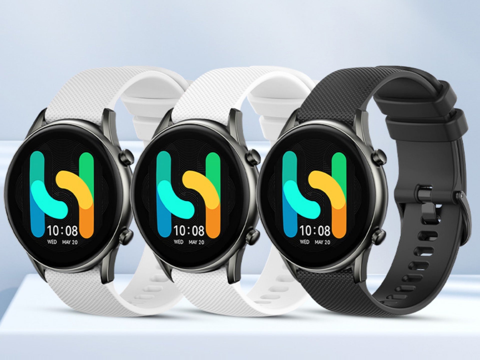 Techancy Pulseira De Relógio Inteligente Branca De 22mm KC2120, Compatível Com Samsung Galaxy Watch/Huawei Watch
