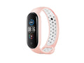 Techancy Pulseira Para Relógio Desportivo Rosa + Branco KC2104, Compatível Com A Mi3/4 Smart Band, Material De Silicone Macio.